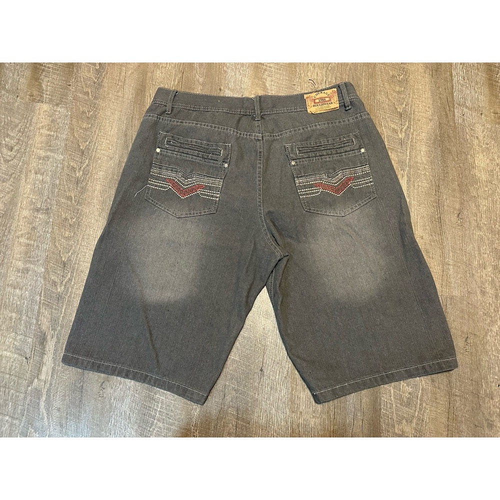 Courage Roughwear Grey‎ Denim Shorts 100% Cotton Streetwear Y2K Mens 40